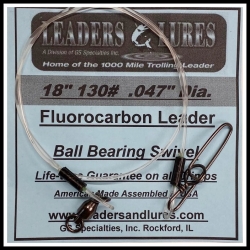 130# 18" Fluorocarbon Leader .047" Dia